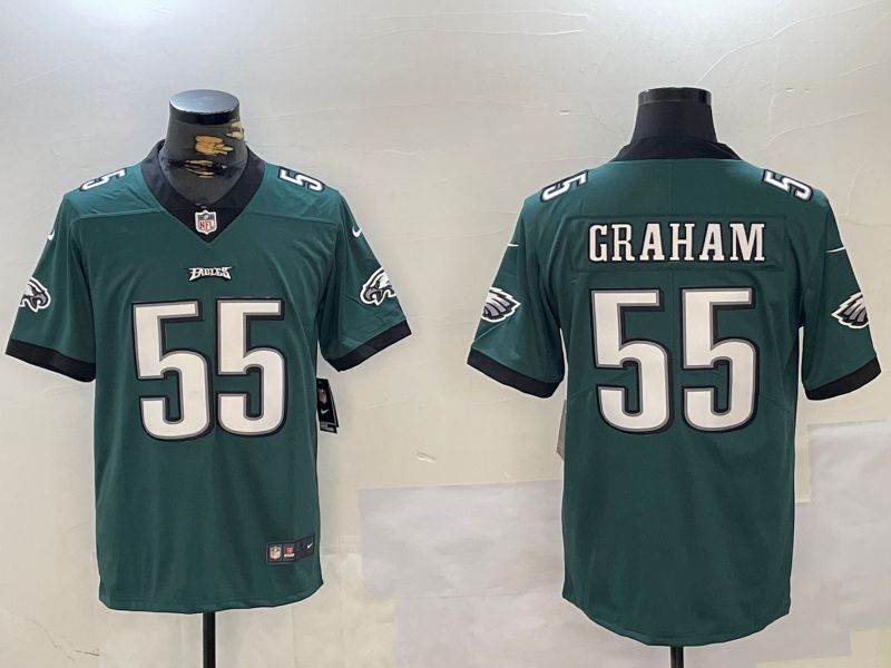 Men Philadelphia Eagles #55 Graham Green 2024 Nike Vapor Limited NFL Jersey style 2